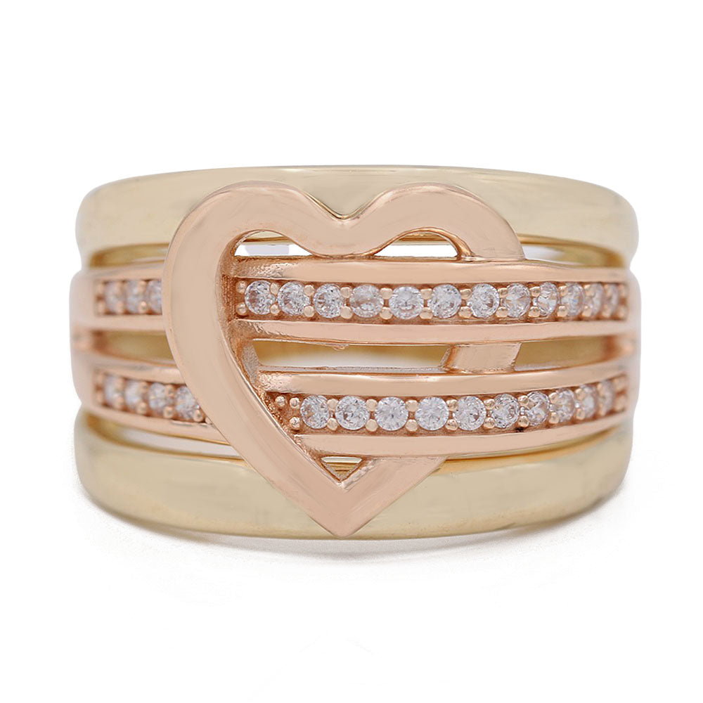 Fashion Heart Ring with Cubic Zirconias