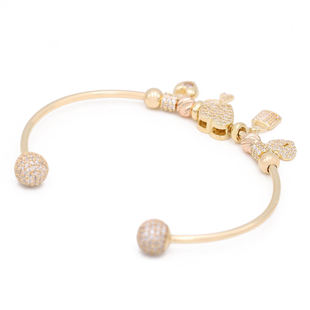 Fashion Heart and Keys Beads Bracelet