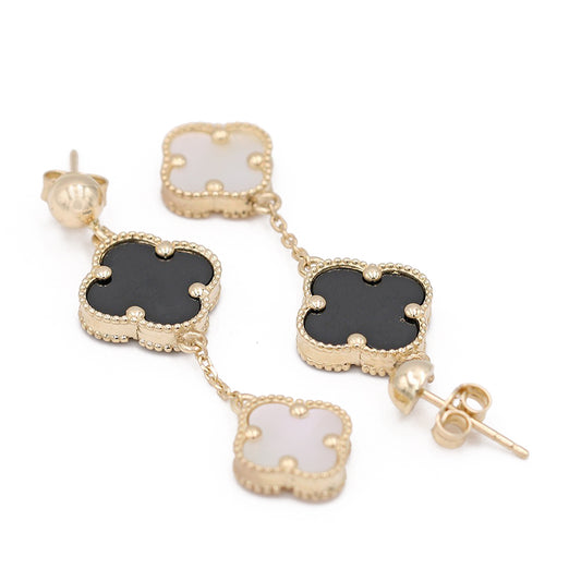 Flowers Earrings with Color Stone
