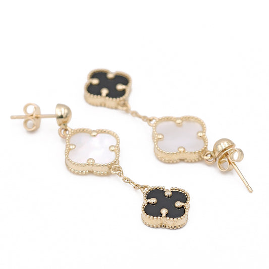 Flowers Earrings with Color Stone