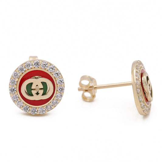 Fashion Earrings with Red Stone