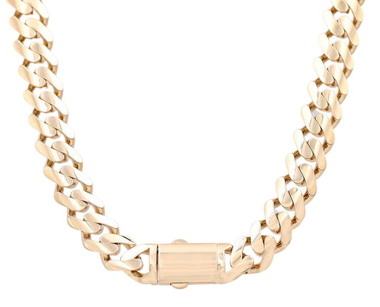Semi-Solid Gold Cuban Link Chain