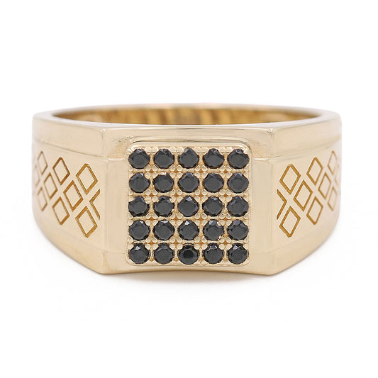 Fashion Ring with Black Stone