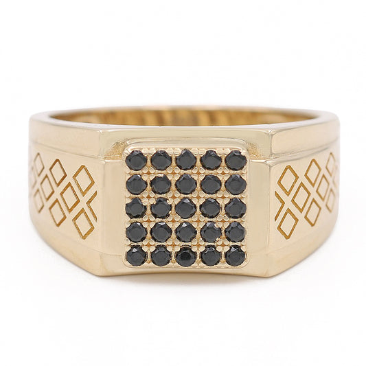 Fashion Ring with Black Stones