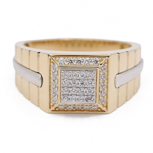 Gold Fashion Ring with Cubic Zirconia