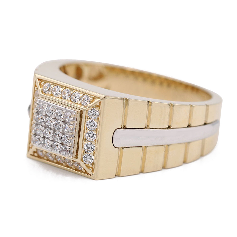 Gold Fashion Ring with Cubic Zirconia