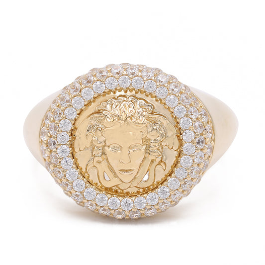 Medusa Head Fashion Ring with Cubic Zirconias