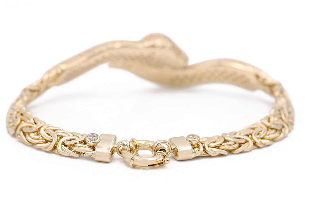 Fashion Snake Bracelet with Cubic Zirconias
