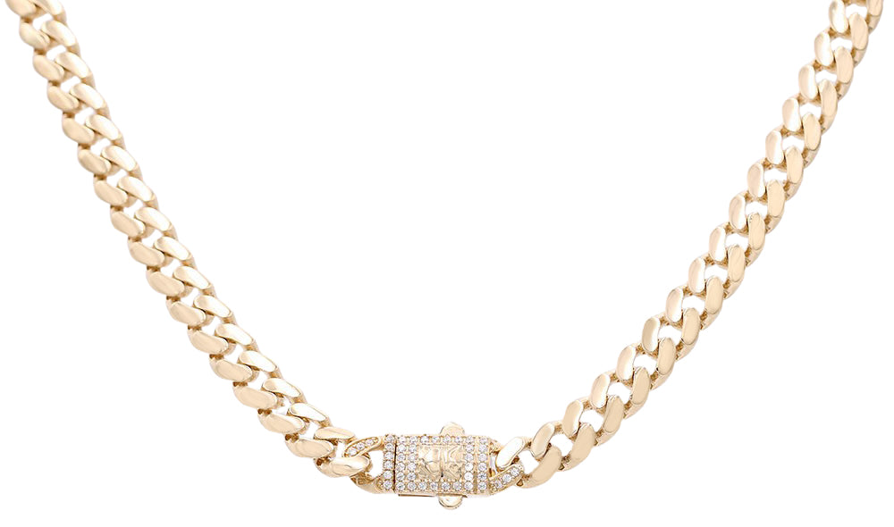 Monaco Link Necklace with Cubic Zirconias