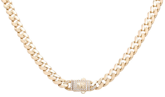 Monaco Link Necklace with Cubic Zirconias