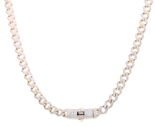 Monaco Link Chain with Cubic Zirconias