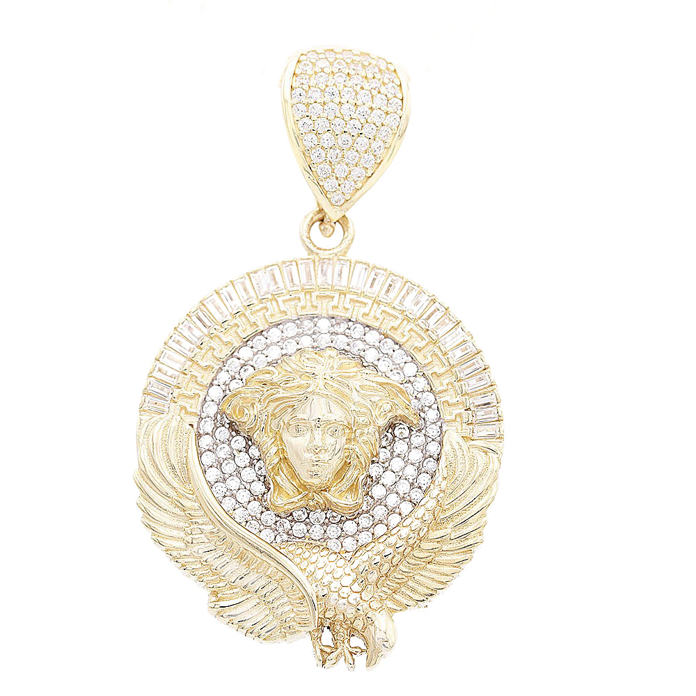 Fashion Medusa Head on Top of Eagle Round Pendant