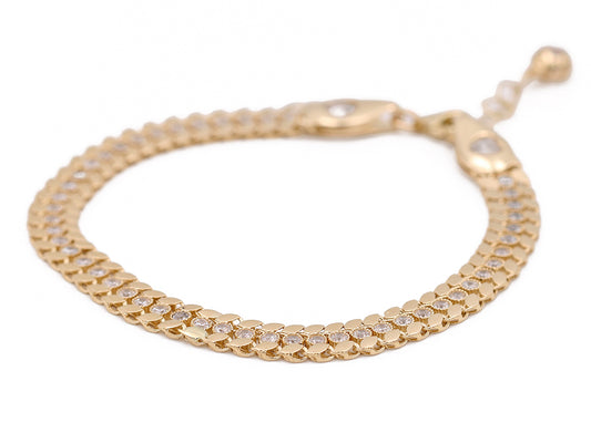 Fashion Mesh Bracelet with Cubic Zirconias