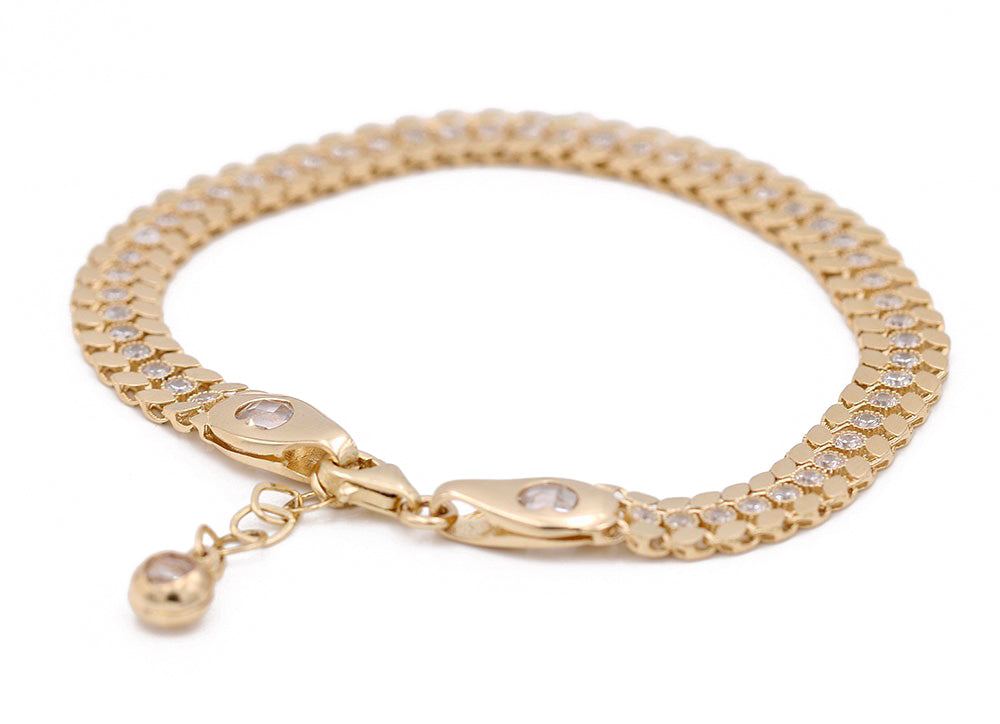 Fashion Mesh Bracelet with Cubic Zirconias