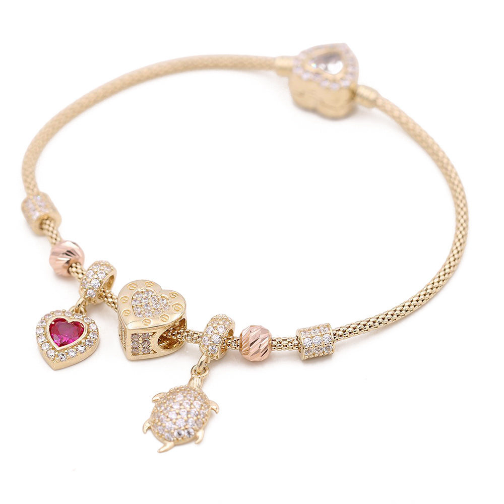 Heart and Turtle Beads Bracelet