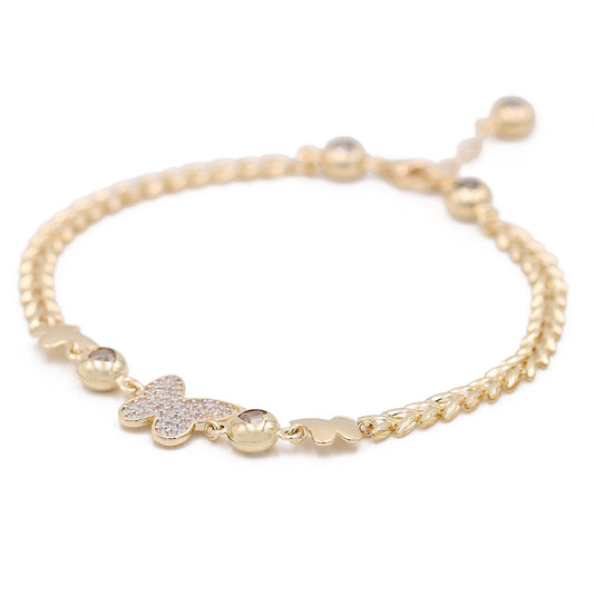 Butterfly Bracelet with Cubic Zirconias