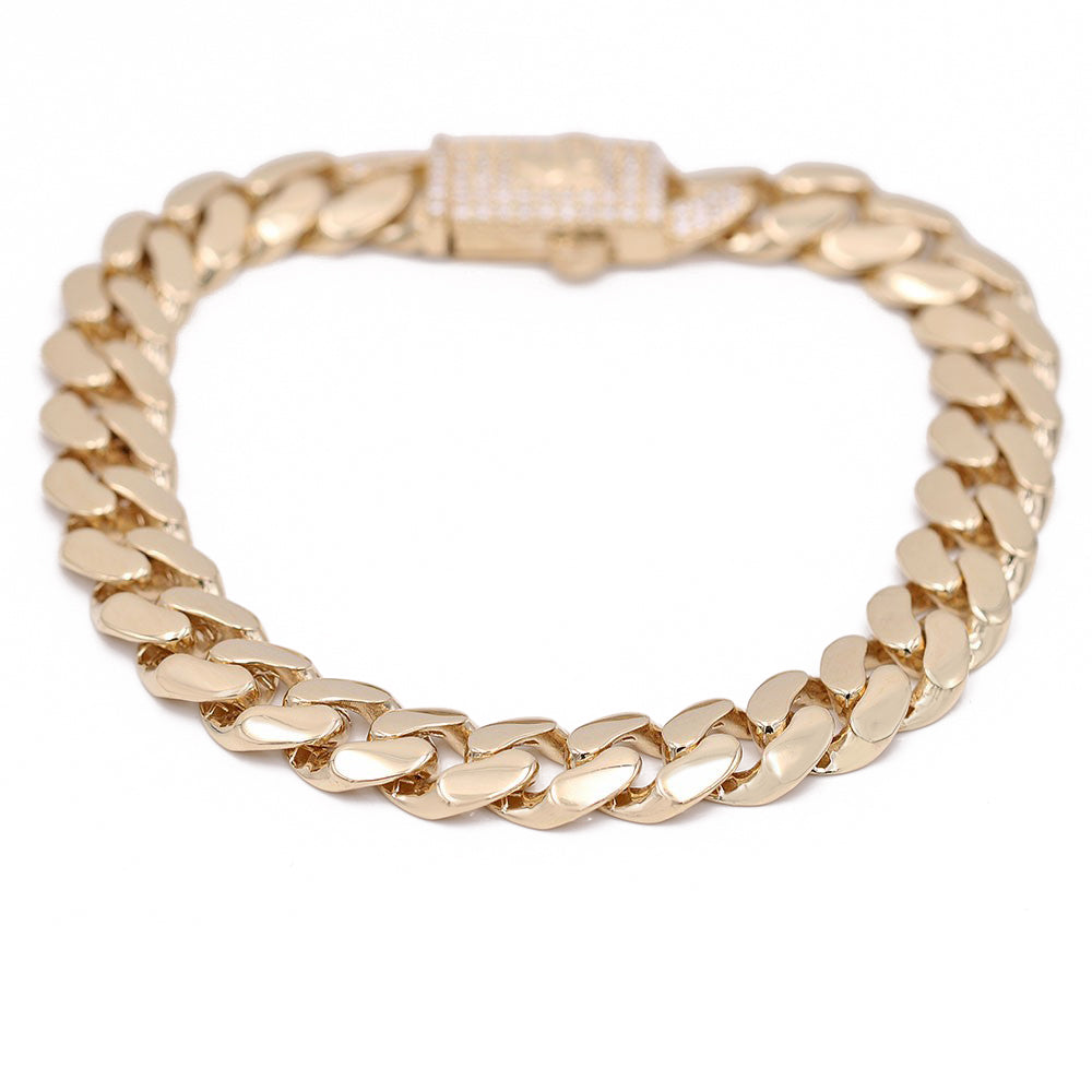 Monaco Link Bracelet with Cubic Zirconias