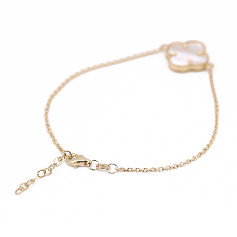 White Mother of Pearl Color Stone Bracelet