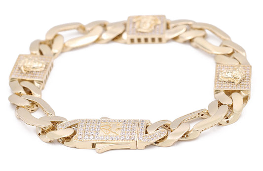 Fashion Medusa Heads Monaco Link Bracelet