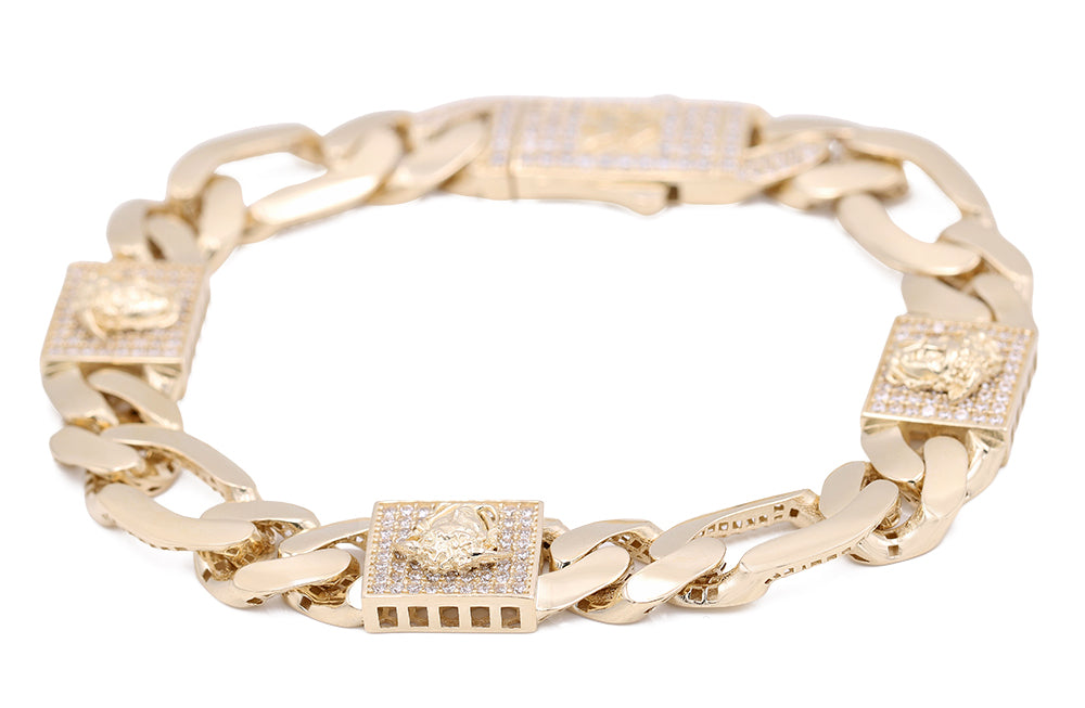 Fashion Medusa Heads Monaco Link Bracelet