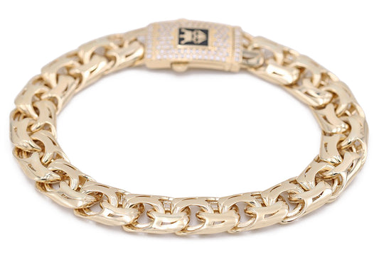 Italian Link Bracelet with Cubic Zirconias