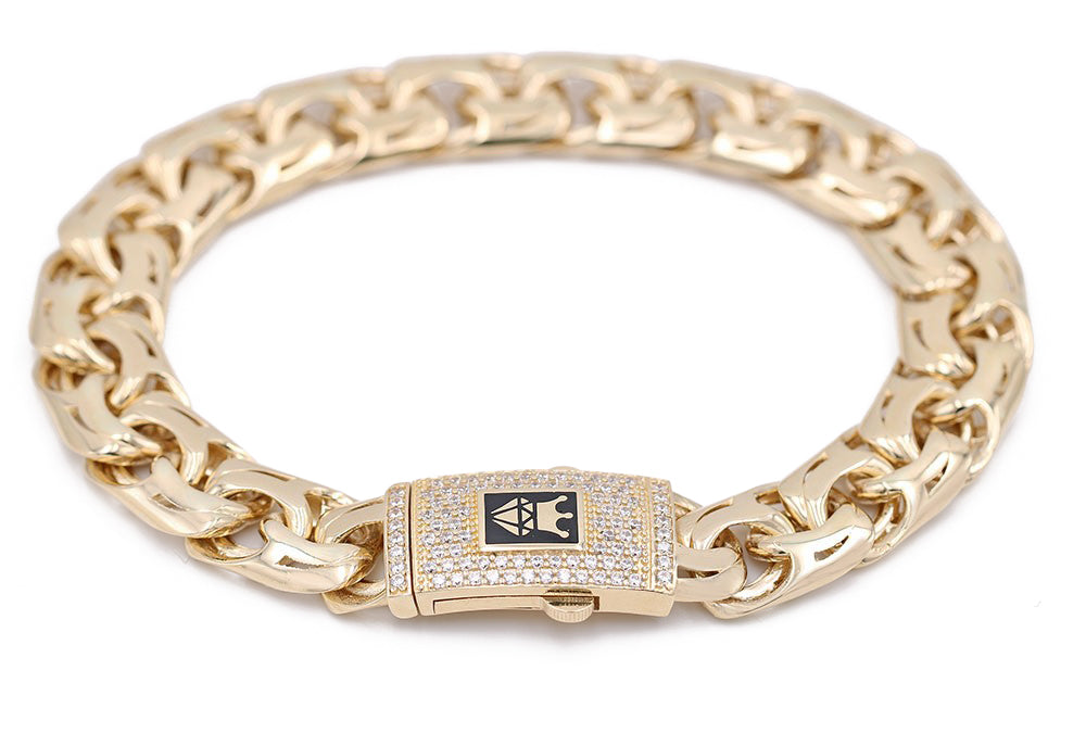 Italian Link Bracelet with Cubic Zirconias
