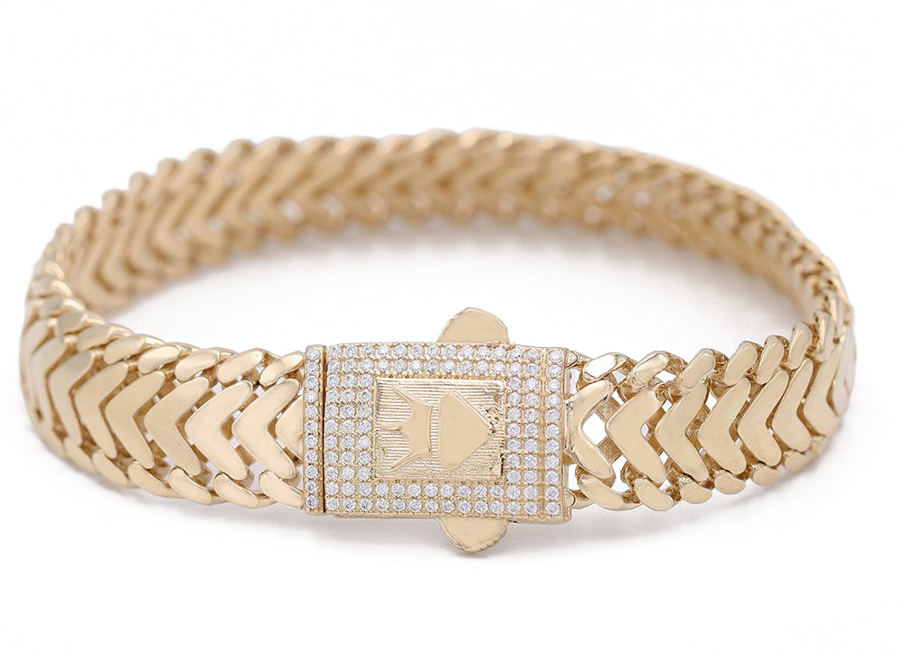Mesh Bracelet with Cubic Zirconias