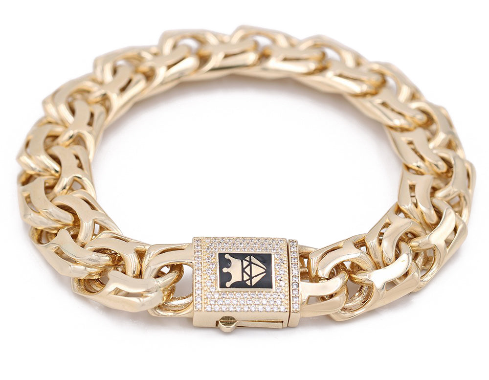 Italian Link Bracelet with Cubic Zirconias