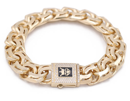Italian Link Bracelet with Cubic Zirconias