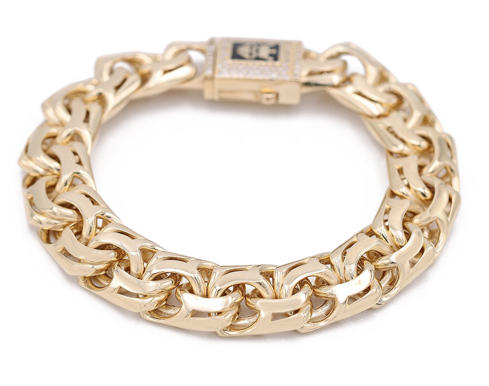 Italian Link Bracelet with Cubic Zirconias
