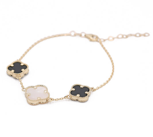 White Mother of Pearl Color Stone Bracelet