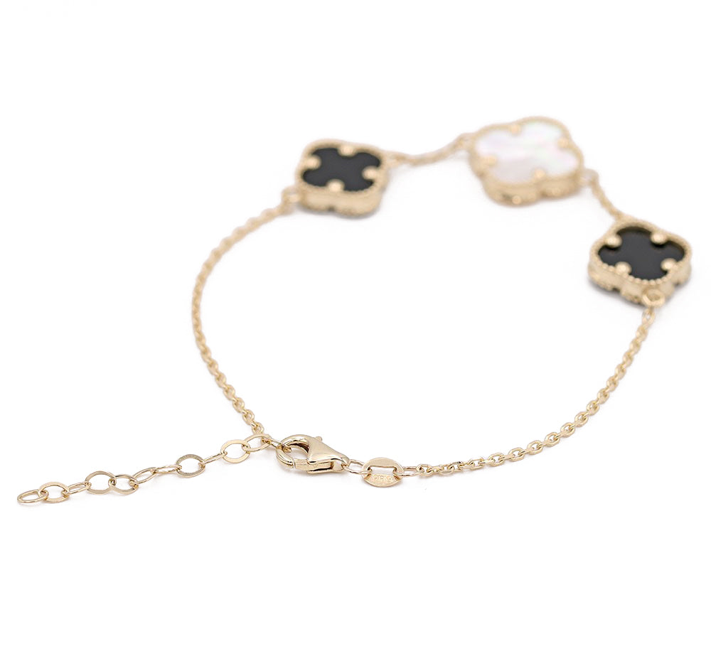 White Mother of Pearl Color Stone Bracelet