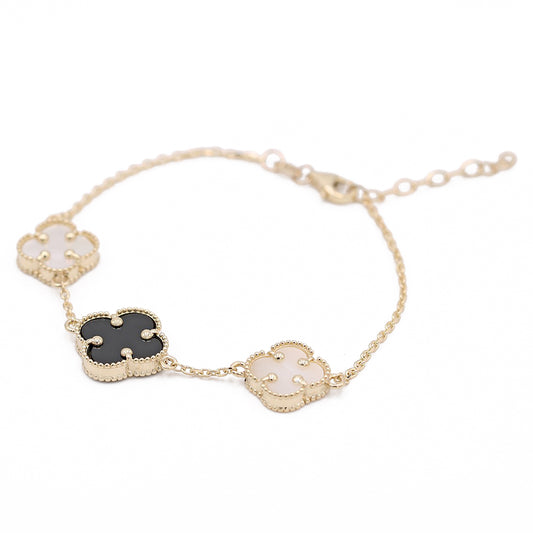 White Mother of Pearl Color Stone Bracelet