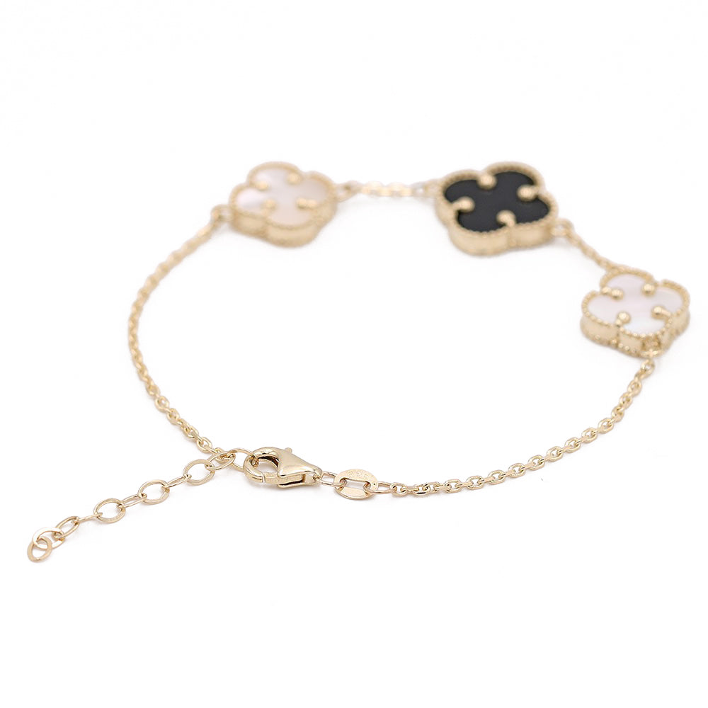 White Mother of Pearl Color Stone Bracelet