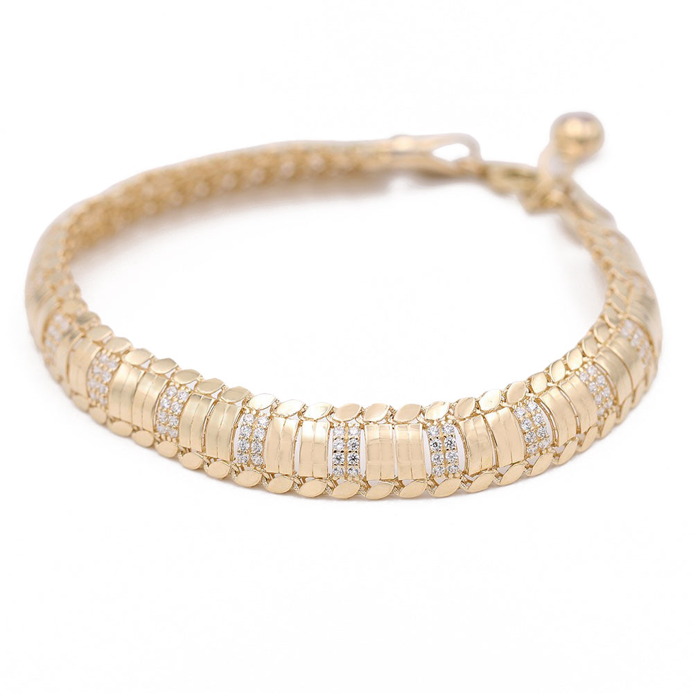 Fashion Laced Bracelet with Cubic Zirconias
