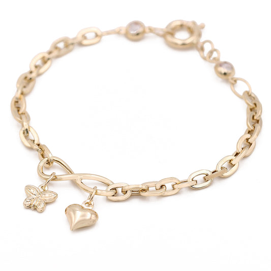 Butterfly and Heart Bracelet