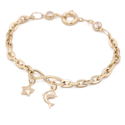 Dolphin and Heart Bracelet
