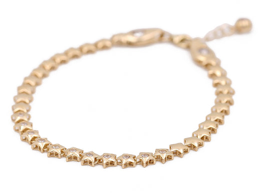 Stars Bracelet with Cubic Zirconias