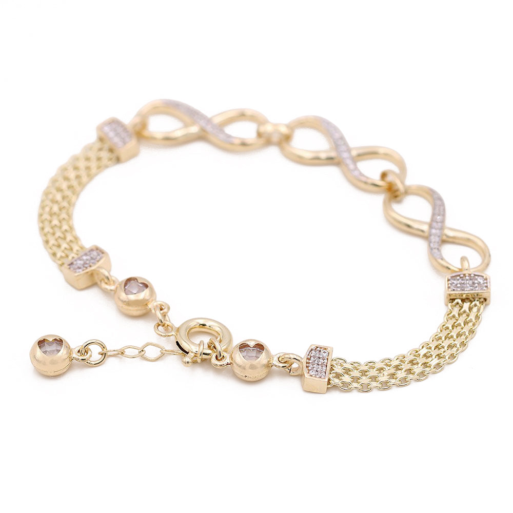 Infinity Mesh Bracelet with Cubic Zirconias