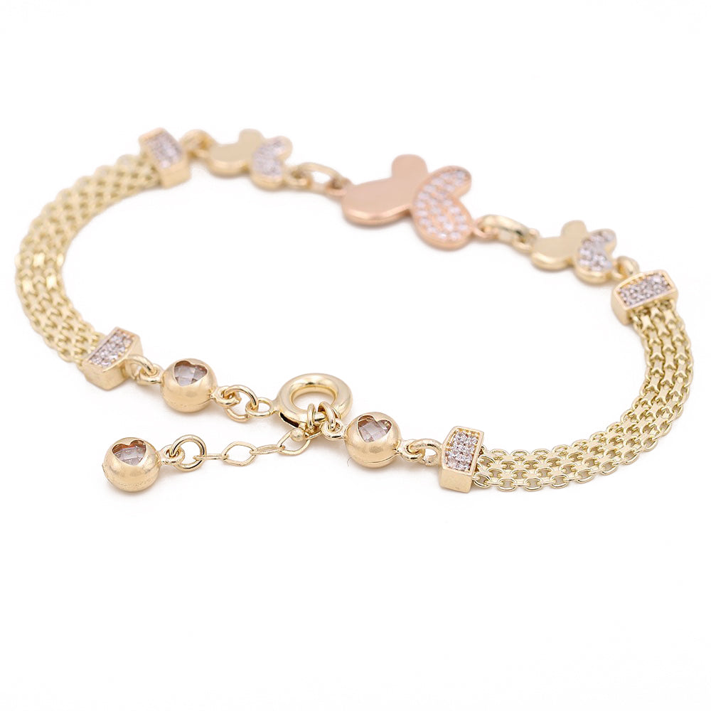 Butterflies Mesh Bracelet with Cubic Zirconias