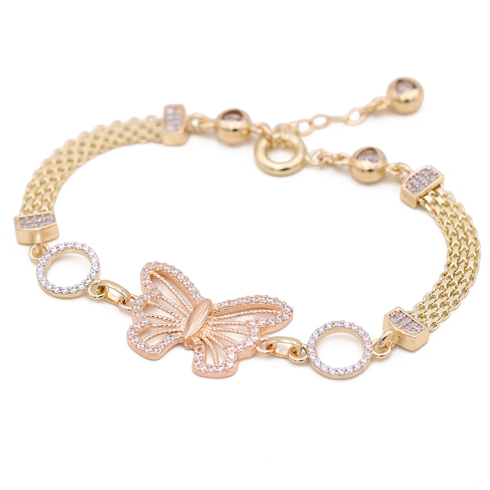 Butterfly Mesh Bracelet with Cubic Zirconias