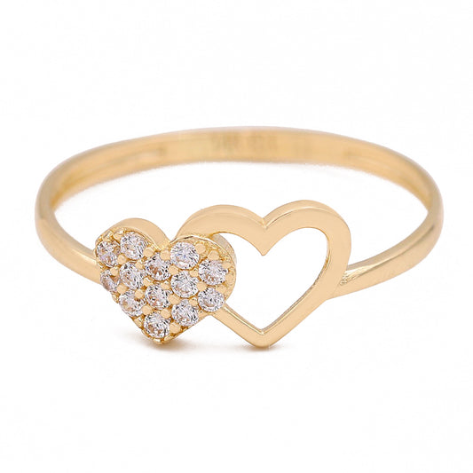 Fashion Double Heart Ring