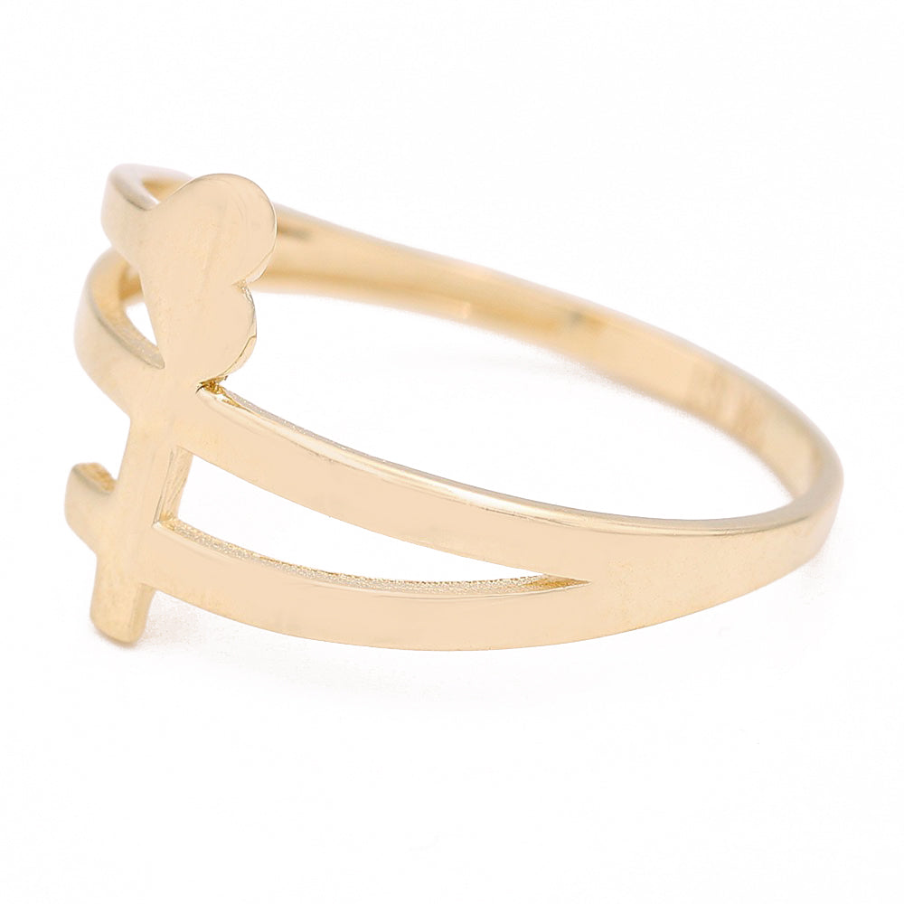 Fashion Heart and Cross Ring