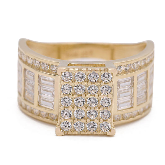 Bridal Ring with Center Cluster Cubic Zirconia