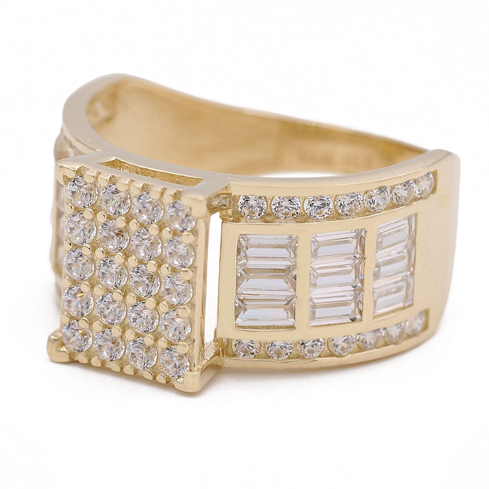 Bridal Ring with Center Cluster Cubic Zirconia