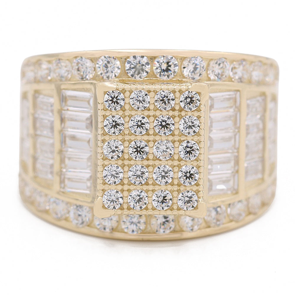 Bridal Ring with Center Cluster Cubic Zirconia