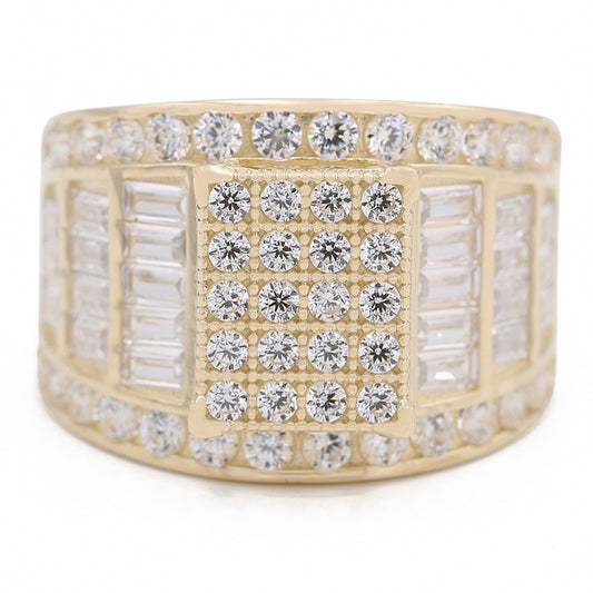 Bridal Ring with Center Cluster Cubic Zirconia