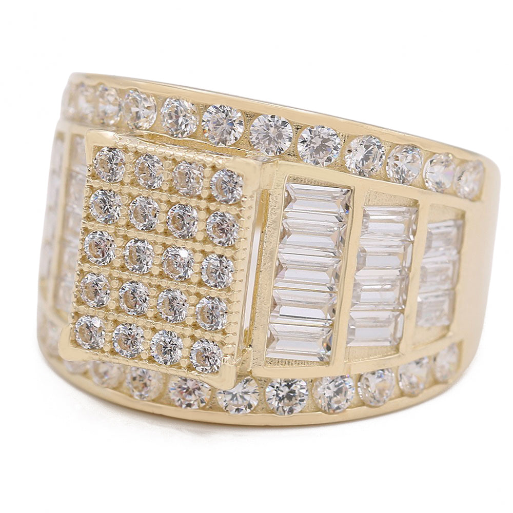 Bridal Ring with Center Cluster Cubic Zirconia