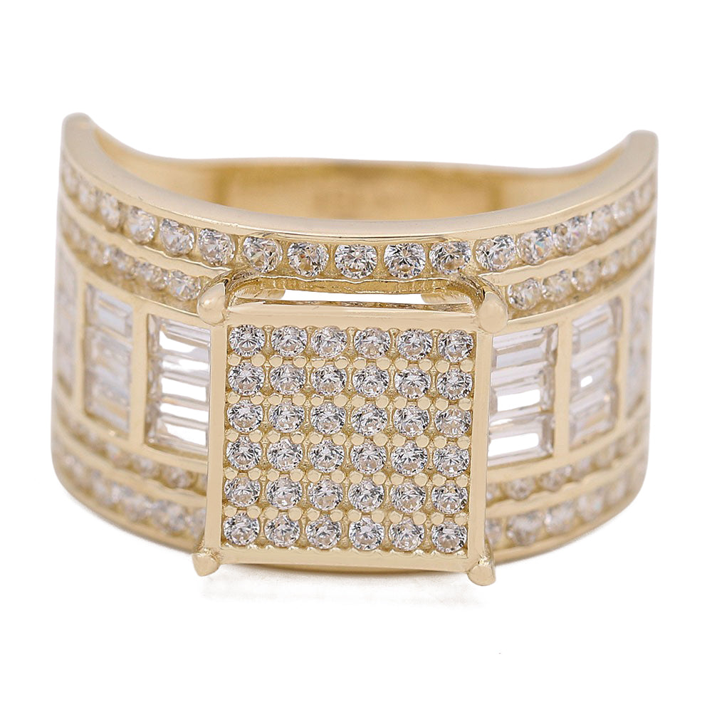 Bridal Ring with Center Cluster Cubic Zirconia