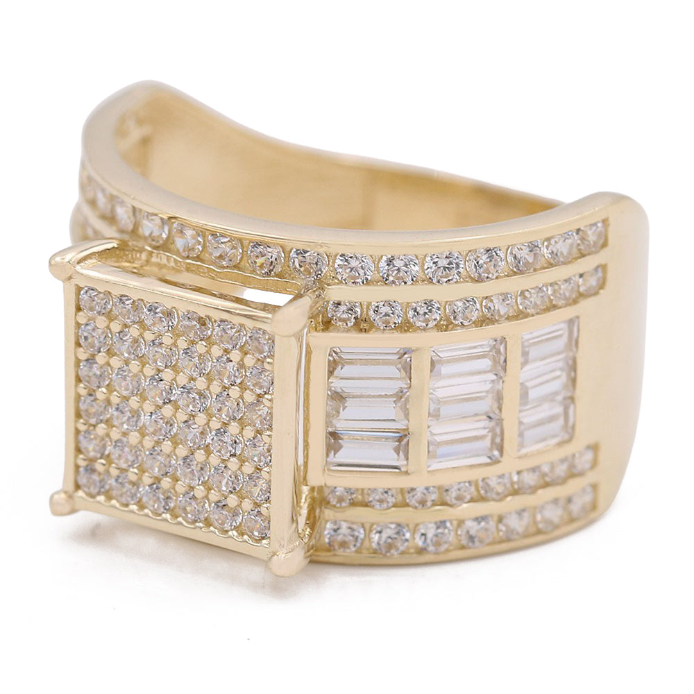 Bridal Ring with Center Cluster Cubic Zirconia